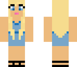girl in blue dress
