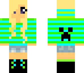 cute blue and green girl