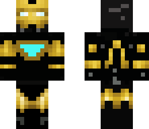 black and gold iron man