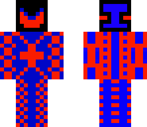 red and blue