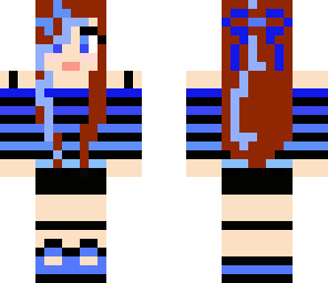 pretty girl who loves blue
