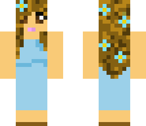 blue flower girl