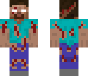 herobrine got mauled by zombies