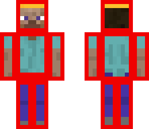 striped red man