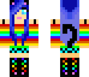 rainbow cat girl
