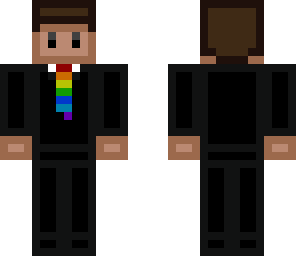 blocky steve in suit
