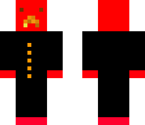 red creeper whit black costume and a x on head