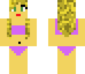 purble bikini girl