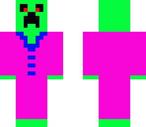 glowing creeper in dress suit