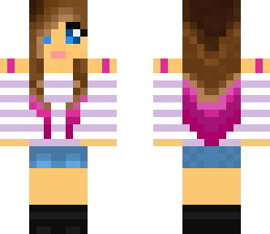 pink ombre hair girl