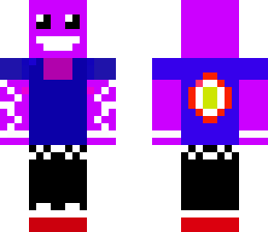 purple boy with blue shirt