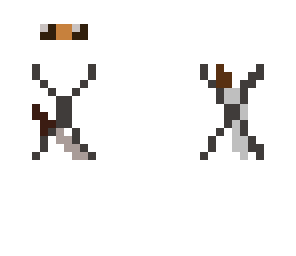 ninja with two swords white version