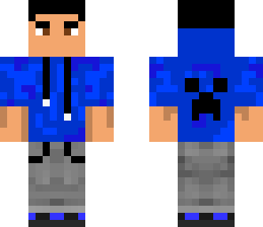 blue creeper hoodie