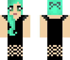 fancy aqua haired girl