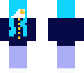 girl with blue neon hair