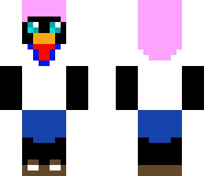 penguin in school clothes