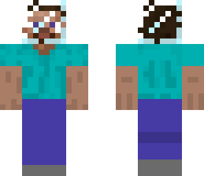 tidy steve with glass block