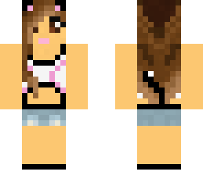 cute kitty kat girl pink