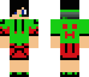 green-red dj on the beach