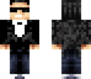 psy in black suit