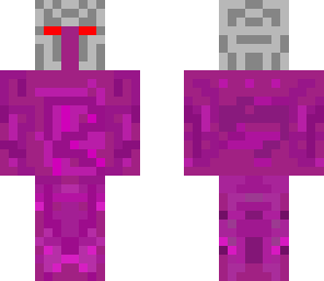 purple man with knight helmet