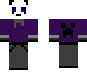 panda in purple wear