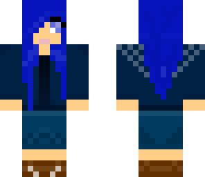 blue hair woman