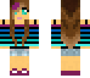 blue and purple girl