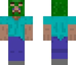 steve with a creeper mask