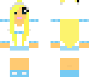 blonde panda girl