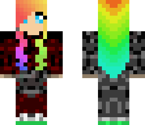 rainbow hair girl
