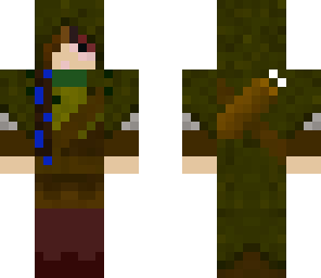 medieval girl archer with braid