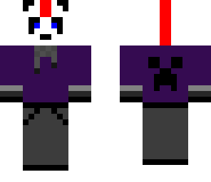 panda with red mowhawk