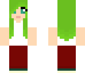 green hair girl
