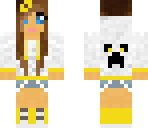 girl in creeper hoodie yellow