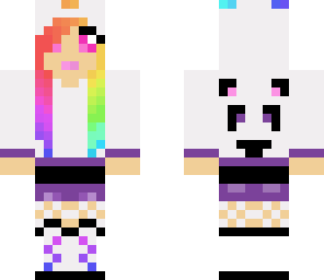 panda rainbow girl