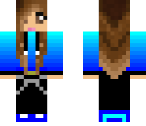 blue tenager girl