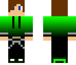 green tenager boy