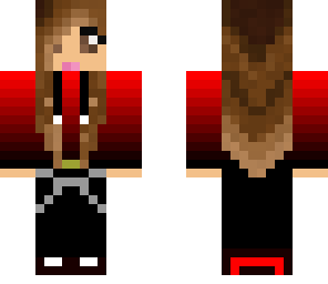 red tenager girl