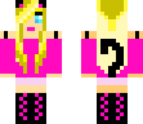 pink blonde cat girl