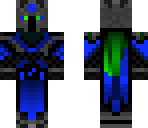 caballero verde y azul
