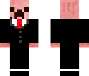 pin in suit and creeper face too
