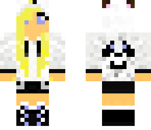pink panda with blond hair