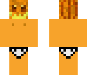 punpkin man with underwear on