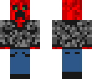 red creeper in hoodie
