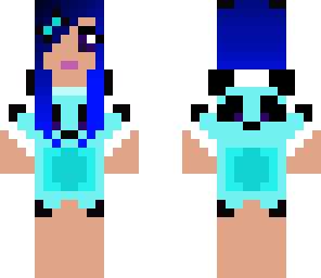 blue panda girl