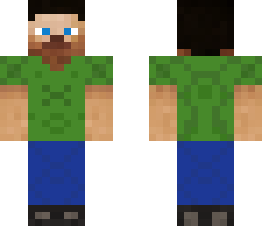 steve de verde e azul