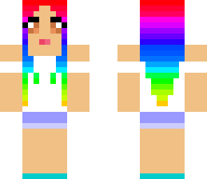 rainbow hair girl