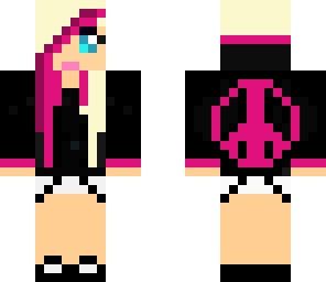 pink peace girl