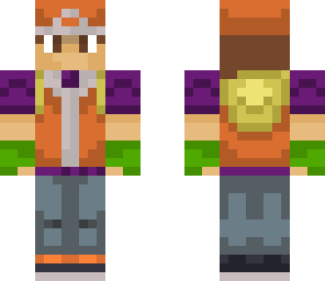 pokemon trainer orange off purple